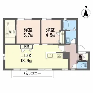 デミーオ城ヶ丘【2階】の間取り