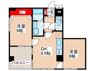 アコルデ国立富士見台【2階】の間取り