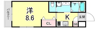 ワコーレヴィータ垂水日向【2階】の間取り