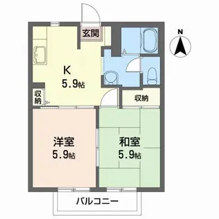 スプリングフィールズA【2階】の間取り