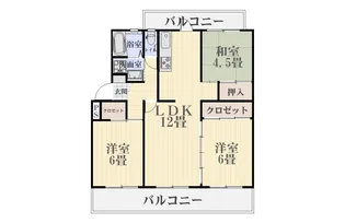 サルヴァトーレ田上1号棟【3階】の間取り