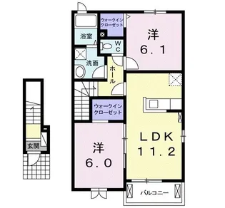 ボヌール うすい【2階】の間取り