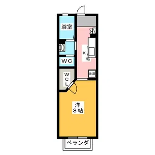 クレアーレ新川【1階】の間取り