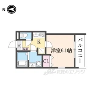 エクセルワンズ観月橋【3階】の間取り