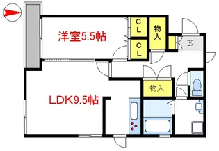 メゾンリベール【2階】の間取り