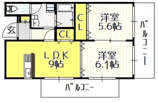 大阪府大阪市平野区加美東4【マンション】の間取り