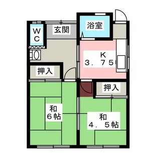 岐阜県岐阜市茜部新所3【一戸建】の間取り