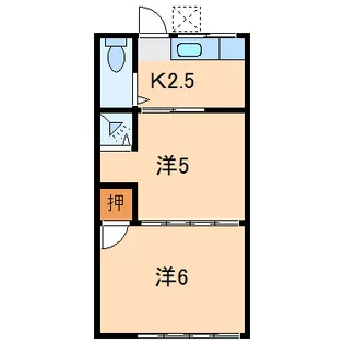 プランドール土肥【2階】の間取り