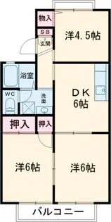 サニーコーポ富士見A【2階】の間取り