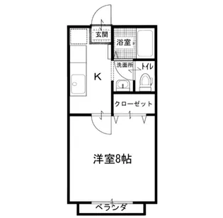 豊田ハイツB【2階】の間取り