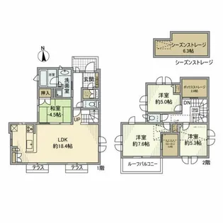 神奈川県藤沢市辻堂元町6【一戸建】の間取り