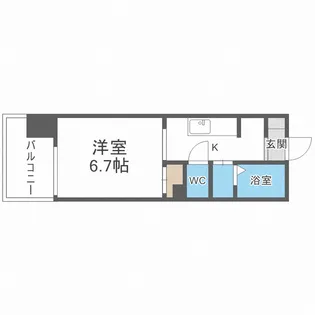 大阪府大阪市浪速区難波中3【マンション】の間取り