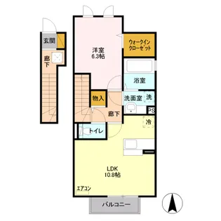 サンターニティ D【2階】の間取り