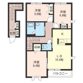 グロリアスヒルG【2階】の間取り