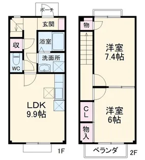 静岡県菊川市加茂【一戸建】の間取り