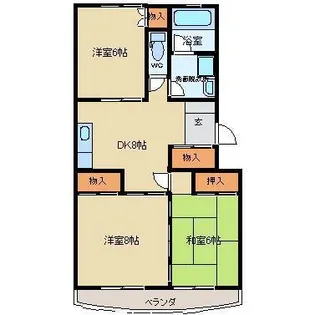横堀ビル【4階】の間取り