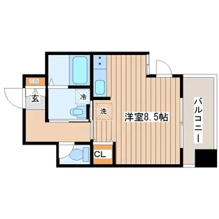 カーサ・スタジオーネ原町【8階】の間取り