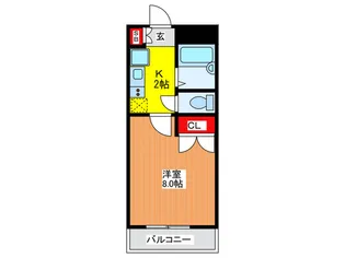 アンプル-ル西三荘【2階】の間取り