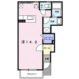 プリムヴェール【1階】の間取り