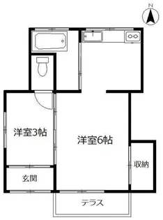 T・AハイツII【1階】の間取り