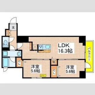 ORES【6階】の間取り