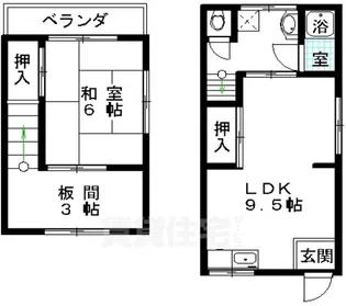 大阪府吹田市山田東1【一戸建】の間取り