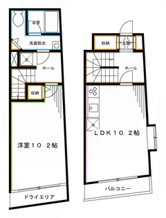 エルスタンザ中野新井【1階】の間取り