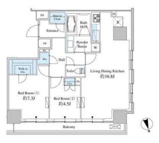 ベルファース芝浦タワー【20階】の間取り
