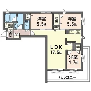 LULU王子【2階】の間取り
