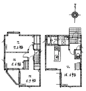 岡山県岡山市中区長岡【一戸建】の間取り
