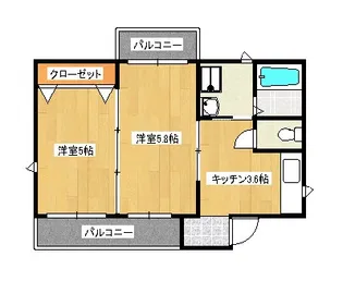 アイランドビル14【2階】の間取り