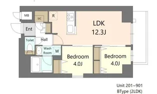 S-RESIDENCE王子enable【6階】の間取り