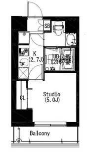 エスティメゾン戸越【6階】の間取り