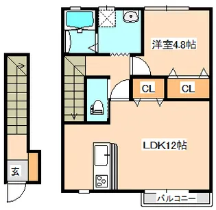 レジデンスあおそ【2階】の間取り