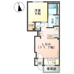 高知県香美市土佐山田町楠目【アパート】の間取り
