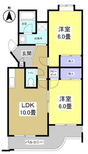 遠鉄ハイツ西ヶ崎F棟【1階】の間取り
