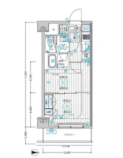 ブライズ大島【4階】の間取り