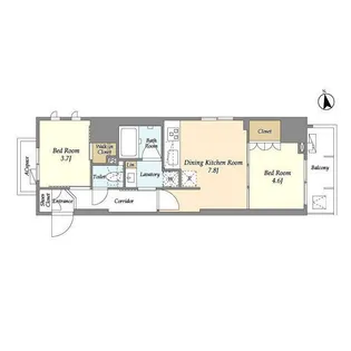 2DKの間取り画像