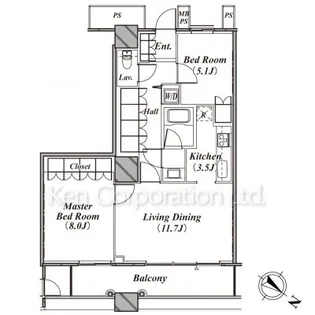 THE TOKYO TOWERS(賃貸専用部分)【29階】の間取り