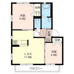 クレスト モネ B【2階】の間取り