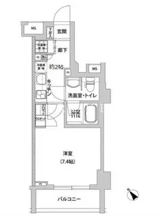 メトロステージ上野【2階】の間取り