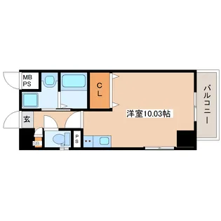 クオーレ薬師堂【3階】の間取り