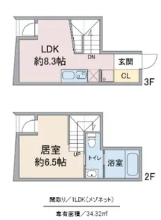 FLORAISON HANAKAWADOの間取り