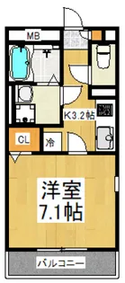 ベルシティ秋津【1階】の間取り