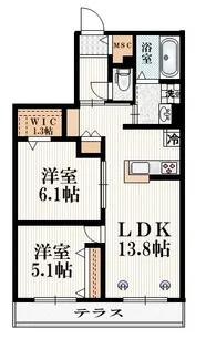 ル・ミエール【1階】の間取り