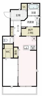 アウトゥーノ【1階】の間取り