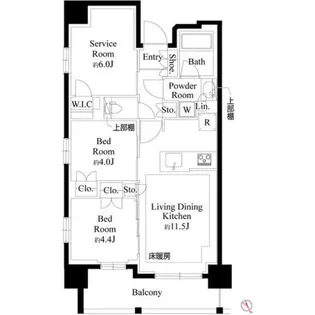 プレシス上福岡【10階】の間取り