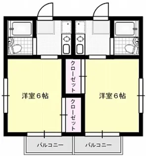 ヴィラカナル【1階】の間取り