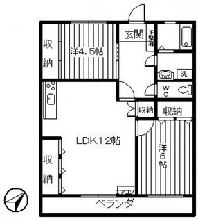 サンスカイコーポ【3階】の間取り