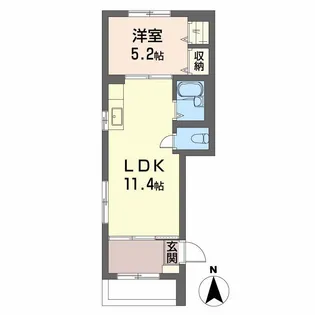 シャーメゾン上町【1階】の間取り